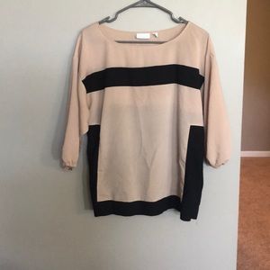 Cream and black blouse